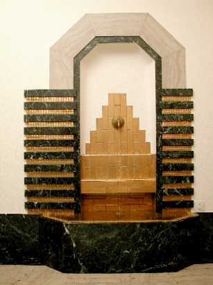 The Art Deco fountain in the museum